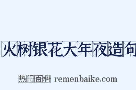 火树银花大年夜造句是什么意思的图片